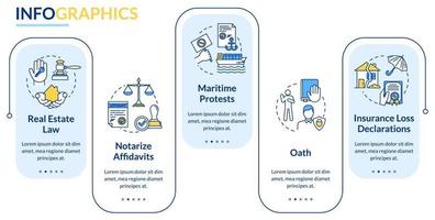Notariatsangelegenheiten Vektor Infografik Vorlage
