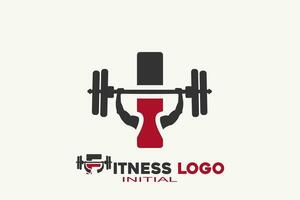 Initialen Brief mit ich Fitness kreativ geometrisch modern Logo Design. vektor