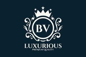 Initiale Brief bv königlich Luxus Logo Vorlage im Vektor Kunst zum luxuriös branding Vektor Illustration.