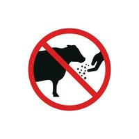 tun nicht Futter das Kuh Symbol Zeichen Symbol isoliert auf Weiß Hintergrund vektor