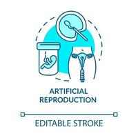 künstliche Reproduktion türkisfarbenes Konzeptsymbol vektor