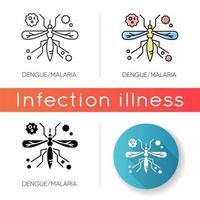 Dengue-, Malaria-Symbol vektor