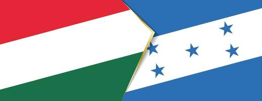 Ungarn und Honduras Flaggen, zwei Vektor Flaggen.