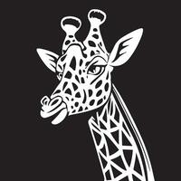 Giraffe Karikatur Zeichen isoliert auf Weiß Hintergrund. Illustration zum Kinder. Färbung Buch. Färbung Buchseite. vektor