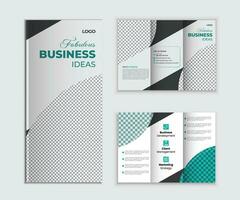 företags- tri vika ihop broschyr mall kreativ företag trifold broschyr mall trifold broschyr mall. vektor
