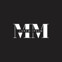 Millimeter, mm Briefe Monogramm Logo Design Vektor