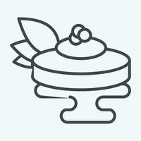 ikon ankimo. relaterad till sushi symbol. linje stil. enkel design redigerbar. enkel illustration vektor