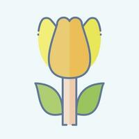 Symbol Tulpe. verbunden zu Truthahn Symbol. Gekritzel Stil. einfach Design editierbar. einfach Illustration vektor