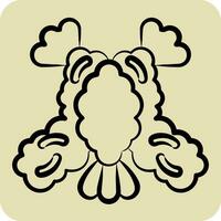 ikon tempura. relaterad till sushi symbol. hand dragen stil. enkel design redigerbar. enkel illustration vektor