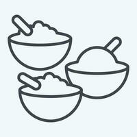 ikon turkiska kryddor. relaterad till Kalkon symbol. linje stil. enkel design redigerbar. enkel illustration vektor