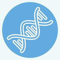 Symbol DNA. verbunden zu Welt Krebs Symbol. Blau Augen Stil. einfach Design editierbar. einfach Illustration vektor