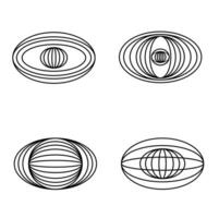 värld linje ikon. stroke den där kan vara redigerade. klot linje icon.globe linje konst. vektor illustration. global. design för kläder och klistermärke. samtida t-shirt design. tonåring.