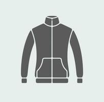 Damen Sport Jacke Symbol auf ein Hintergrund. Vektor Illustration.