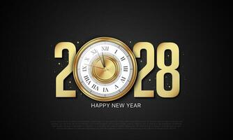 2028 glücklich Neu Jahr Hintergrund Design. vektor