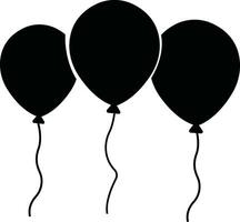 ballonger ikon uppsättning vektor design. fest och firande linje ikon design