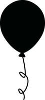 Luftballons Symbol einstellen Vektor Design. Party und Feier Linie Symbol Design