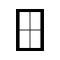 Fenster Symbol. einfach solide Stil. Fenster rahmen, Konstruktion, Zimmer, Haus, Zuhause Innere Konzept. Silhouette, Glyphe Symbol. Vektor Illustration isoliert.