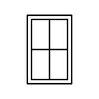 Fenster Symbol. einfach Gliederung Stil. Fenster rahmen, Konstruktion, Zimmer, Haus, Zuhause Innere Konzept. dünn Linie Symbol. Vektor Illustration isoliert.