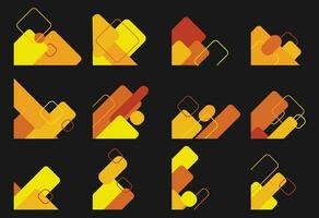 geometrisk element dekoration. geometri hörn form. vektor illustration uppsättning