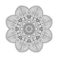 kreisförmig Muster Bildung Mandala zum Henna, mehndi, Tätowierungen, Dekorationen. dekorativ Ornament im orientalisch Stil. Vektor Illustration.