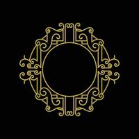 leer Kreis kreisförmig Jahrgang retro golden königlich Rahmen Rand Abzeichen Emblem Etiketten Logo Design vektor