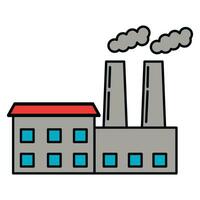 Fabrik, industriell Symbol. Vektor Illustration