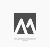 monogram logotyp, brev m logotyp design mall vektor