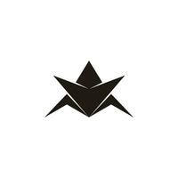 Dreieck Papier Origami Symbol Logo Vektor