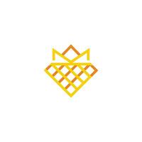 golden Diamant Königin Krone Band Logo Vektor