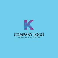 k Logo Design einfach Gradient vektor