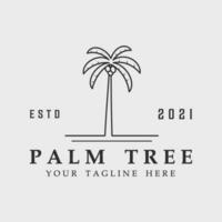 Palme Baum Linie Kunst Logo Vektor Symbol Illustration Grafik Design