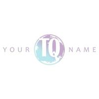 tq Initiale Logo Aquarell Vektor Design