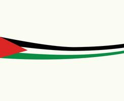 palestina band flagga emblem mitten öst Land ikon vektor illustration abstrakt design element