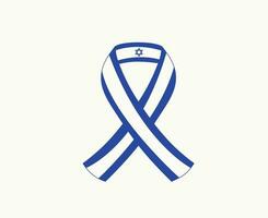 Israel band flagga emblem mitten öst Land ikon vektor illustration abstrakt design element