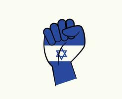 Israel Hand Emblem Flagge Mitte Osten Land Symbol abstrakt Vektor Design