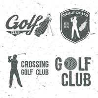 golf klubb begrepp med golfspelare och väska. vektor