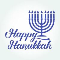 Lycklig hanukkah hälsning kort. typografi design. vektor