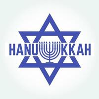 Lycklig hanukkah hälsning kort. typografi design. vektor