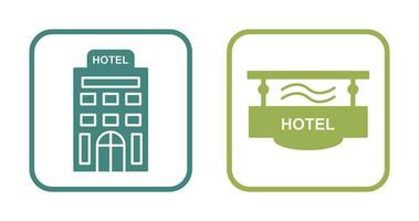 Hotel und Hotel Zeichen Symbol vektor