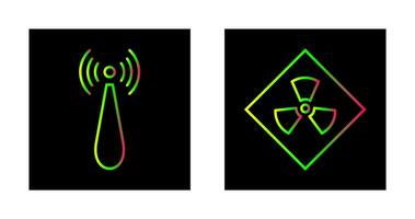 nicht ionisierend Strahlung und Strahlung Symbol vektor