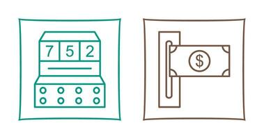 Slot Maschine und Slot von Rechnungen Symbol vektor