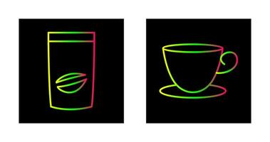 Kaffee Tasche und Tee Tasse Symbol vektor