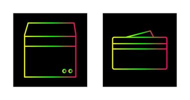 Box und Brieftasche Symbol vektor