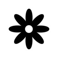 Blume Symbol. Glyphe Stil Blume füllen Symbol Vektor Illustration