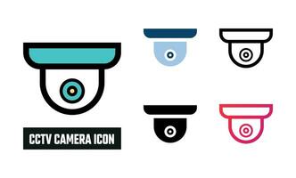 cctv Kamera Symbol einstellen Vektor Illustration