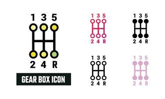 Ausrüstung Box Symbol einstellen Vektor Illustration