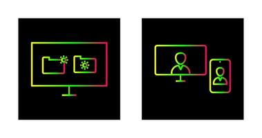 Video Anruf und beschädigt Daten Symbol vektor