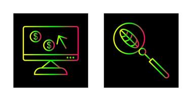 Zahlen pro klicken und organisch Suche Symbol vektor