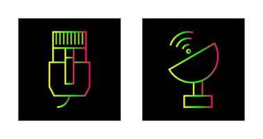 Internet Kabel und Satellit Symbol vektor