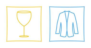 alkohol och kostym ikon vektor